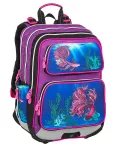 Dívčí školní batoh pro prvňáčky v setu s penálem a sáčkem Bagmaster Galaxy 9 C