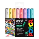 Sada popisovačů UNI Posca PC-1M, 0,7 - 1 mm, pastelové barvy (8 ks)