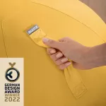 Ergonomický sedací míč Leitz ERGO Cosy 65cm, teplá žlutá