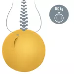 Ergonomický sedací míč Leitz ERGO Cosy 65cm, teplá žlutá