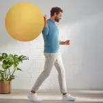 Ergonomický sedací míč Leitz ERGO Cosy 65cm, teplá žlutá
