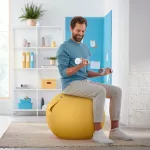 Ergonomický sedací míč Leitz ERGO Cosy 65cm, teplá žlutá