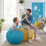 Ergonomický sedací míč Leitz ERGO Cosy 65cm, teplá žlutá